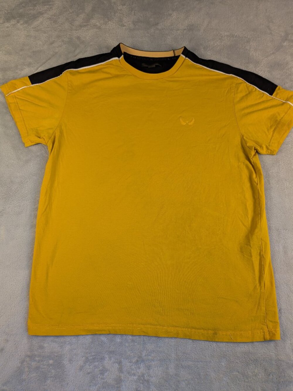 Nick Danger Size L T-Shirt Gold and Black with White Trim Skatercore